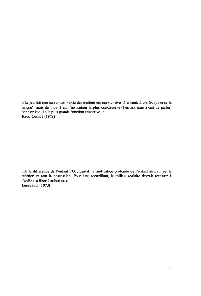 La scolarisation des jeunes africains par les jeux traditionnels Benin