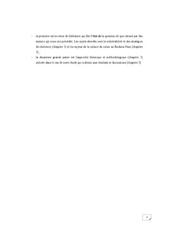 Resilience et strategies locales d'adaptation des cotonculteurs