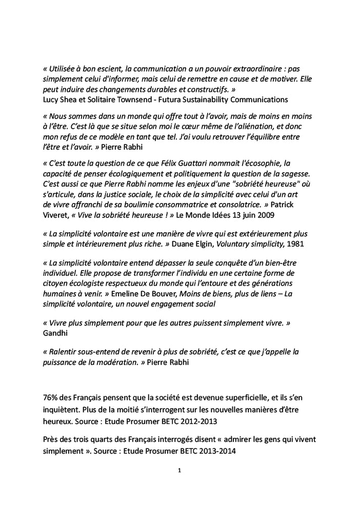 Communiquer la sobriété heureuse