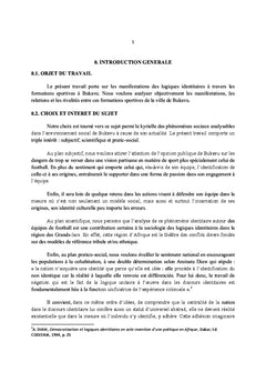 La logique identitaire et les formations sportives à Bukavu