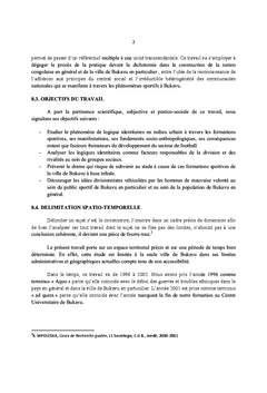 La logique identitaire et les formations sportives à Bukavu