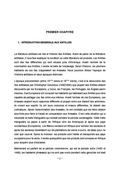 Première vue de la littérature antillaise d'expression française