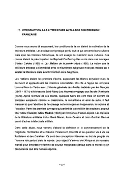 Première vue de la littérature antillaise d'expression française