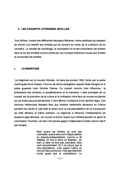 Première vue de la littérature antillaise d'expression française