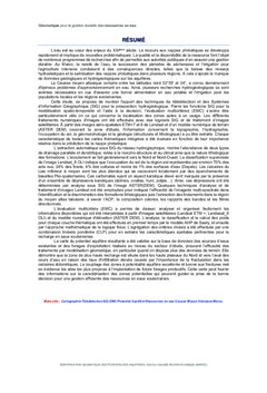 Identification geomatique des potentialites aquiferes