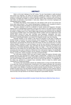 Identification geomatique des potentialites aquiferes