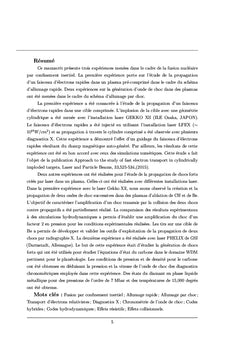 Transport d'électrons rapides et des ondes de choc générées par laser
