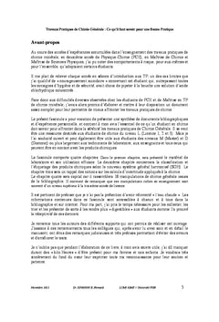 Travaux pratiques de chimie générale: ce qu'il faut savoir