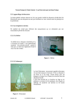 Travaux pratiques de chimie générale: ce qu'il faut savoir