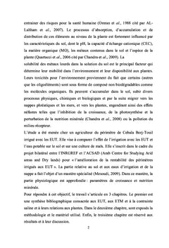 Impact des eaux usées traitées sur le sol et le maïs