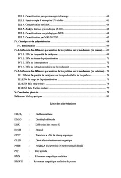 Synthèse de materiau organique semi-conducteur