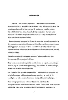 Habitudes Alimentaires et Dyslipoproteinemie Dans L'etude HSHS