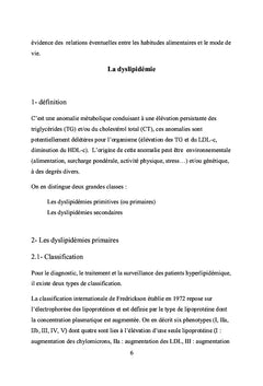 Habitudes Alimentaires et Dyslipoproteinemie Dans L'etude HSHS