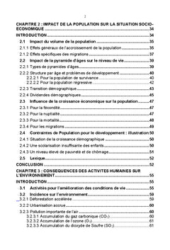 Introduction à la population, l'environnement et le développement