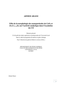 Effet de la morphologie des nanoparticules