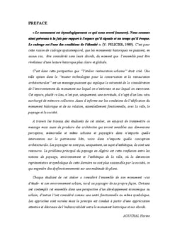 Le patrimoine rural lecture historique et perspective d'avenir