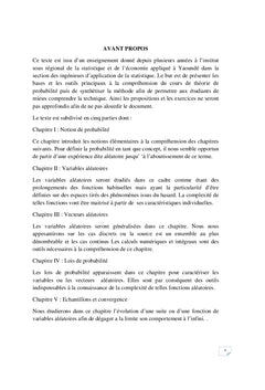Theorie des probabilités