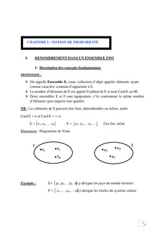 Theorie des probabilités