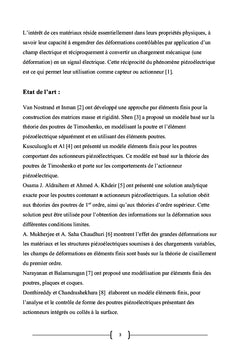 Etude dynamique des poutrès piezoelectriques