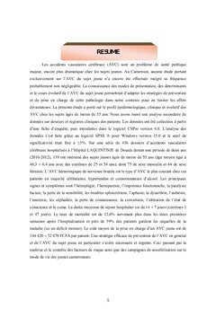 L'accident vasculaire cerebral du jeune adulte au Cameroun
