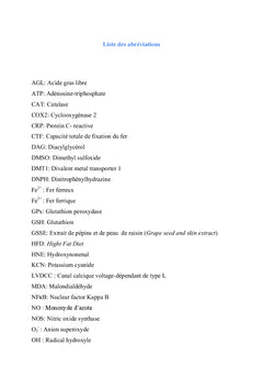 Obésité et stress oxydatif musculaire