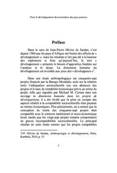 Pour le développement des économies des pays pauvres