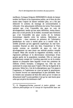 Pour le développement des économies des pays pauvres