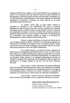 Sociologie de gestualite kimbanguiste
