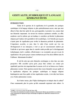 Sociologie de gestualite kimbanguiste