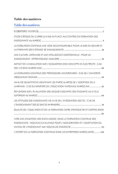 Le developpement des ressources humaines de l'education et de la formation