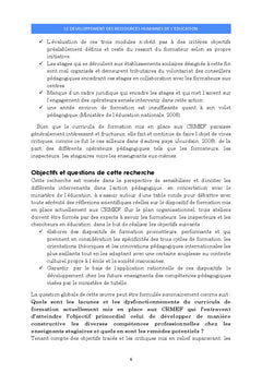 Le developpement des ressources humaines de l'education et de la formation