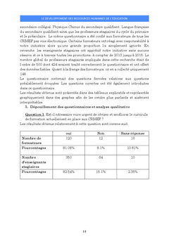 Le developpement des ressources humaines de l'education et de la formation