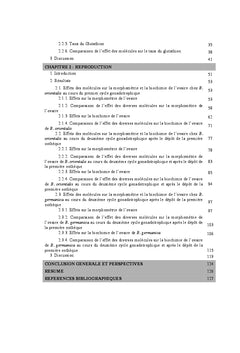 Impact de trois insecticides sur deux espèces de Blattes