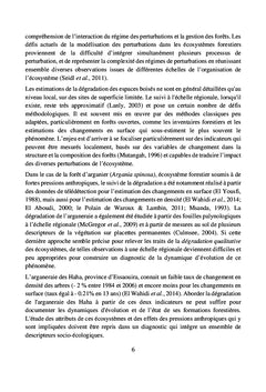 Indicateurs de suivi de la dynamique de dégradation qualitative