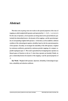 Théorie Spectrale des opérateurs