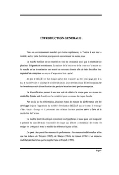 Performance et persistance: le cas d'un échantillon d'actions cotées