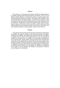 Description en langage naturel d'une requete formel et de son resultat