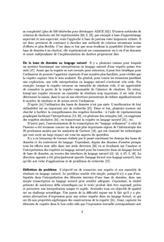 Description en langage naturel d'une requete formel et de son resultat