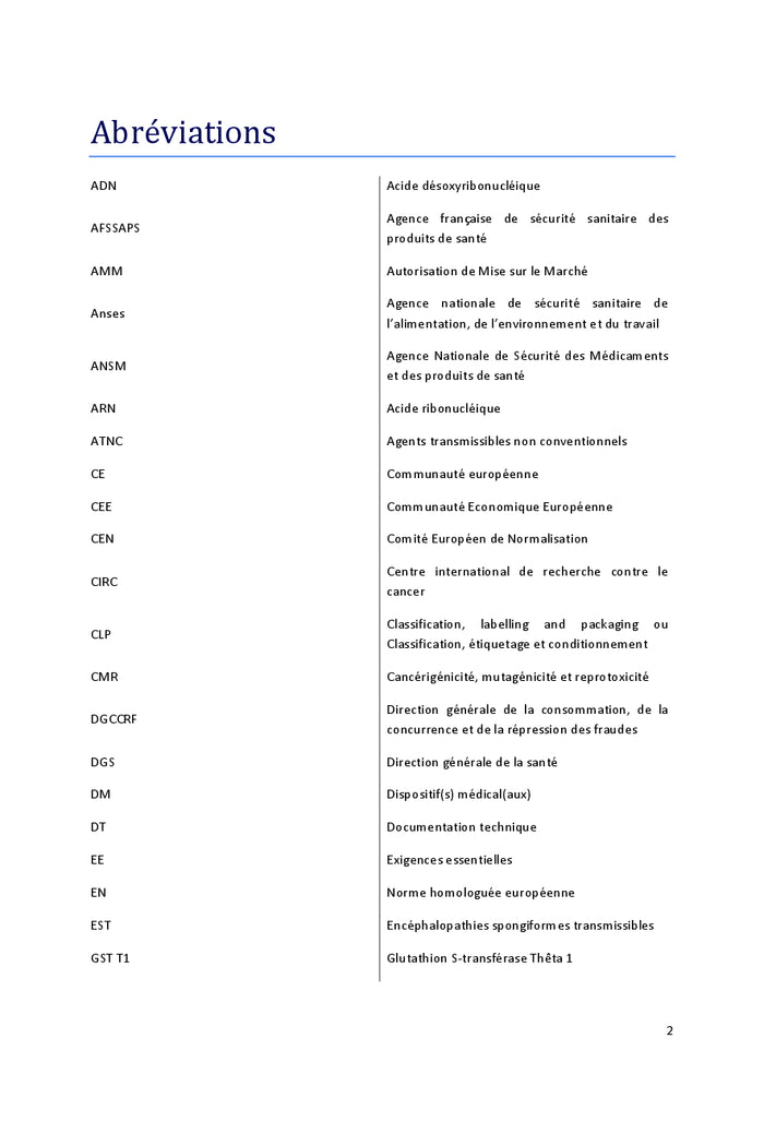 La biocompatibilité des résidus d'OE suite à la stérilisation de DM