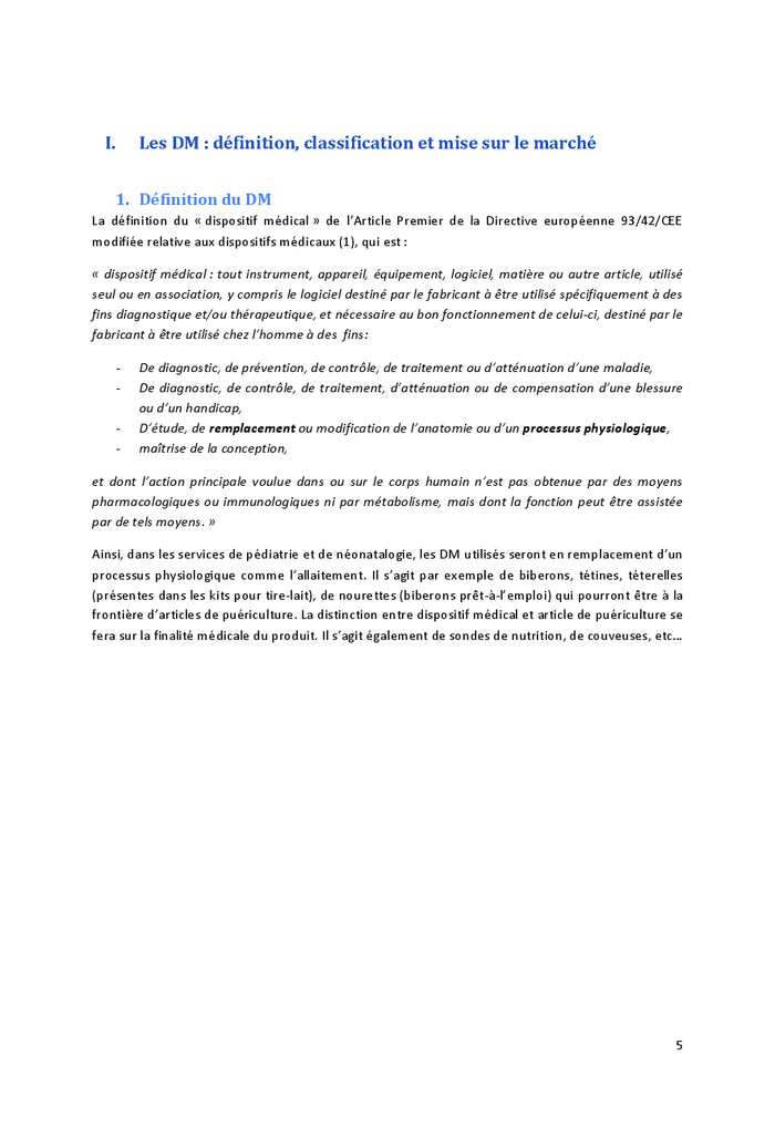 La biocompatibilité des résidus d'OE suite à la stérilisation de DM