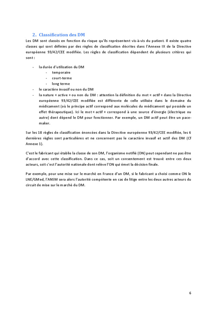 La biocompatibilité des résidus d'OE suite à la stérilisation de DM