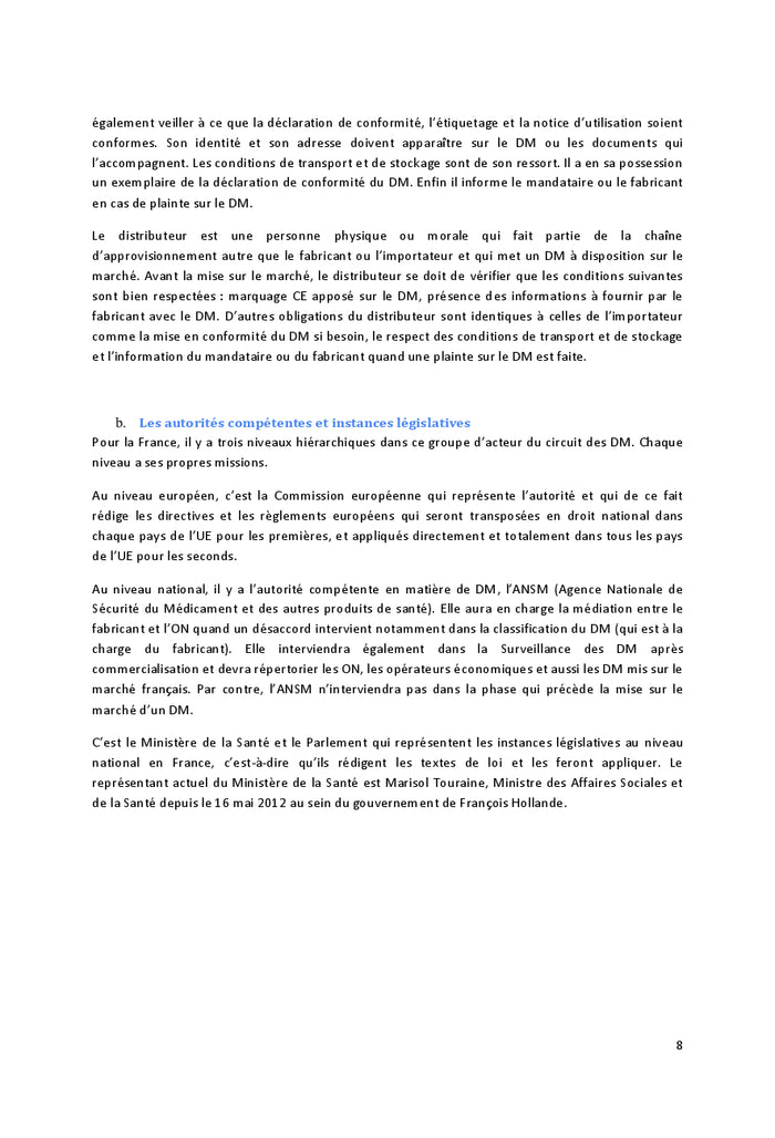 La biocompatibilité des résidus d'OE suite à la stérilisation de DM