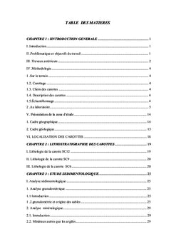 Enregistrements sédimentologiques et minéralogiques