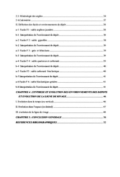 Enregistrements sédimentologiques et minéralogiques