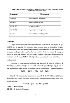 Enregistrements sédimentologiques et minéralogiques