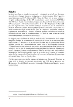 Financement de l'Adaptation au Changement Climatique au BENIN