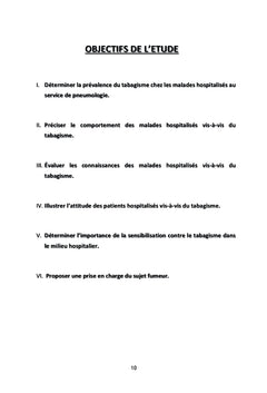 Profil tabagique des patients hospitalisés en service de Pneumologie