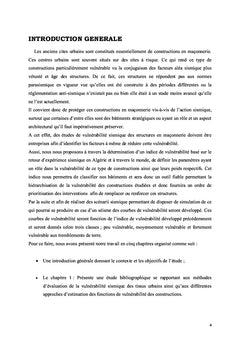 Vulnérabilité sismique des bâtiments en maçonnerie
