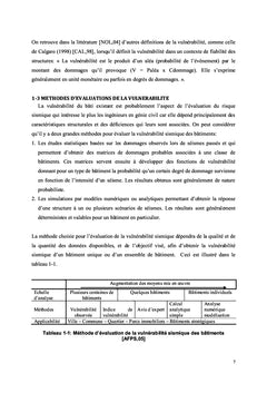 Vulnérabilité sismique des bâtiments en maçonnerie