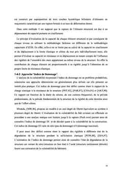 Vulnérabilité sismique des bâtiments en maçonnerie